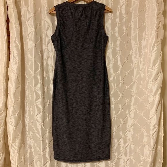 Prana Bodycon Midi Vertex Dress Heathered Grey Exercise - Picture 4 of 14